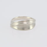 Inspired by the Greek myth of the goddess Daphne and her transformation into the laurel tree, this ring is crafted in sterling silver as a symbolic representation of the laurel leaf-an enduring emblem of triumph and achievement.
The sculptural leaf gently folds around the finger, forming an elegant, fluid band that echoes nature's organic beauty.
Designed to be worn alone or stacked, this piece is a graceful expression of handcrafted artistry and mythological inspiration, blending timeless symbolism with