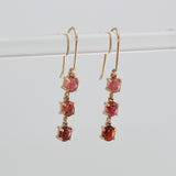 Pink Tourmaline Gradient Earrings