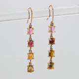 Tourmaline and Diamond Gradient Earrings