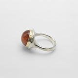 Strawberry Rutilated Quartz Ring with 18k Gold & Sterling Silver
