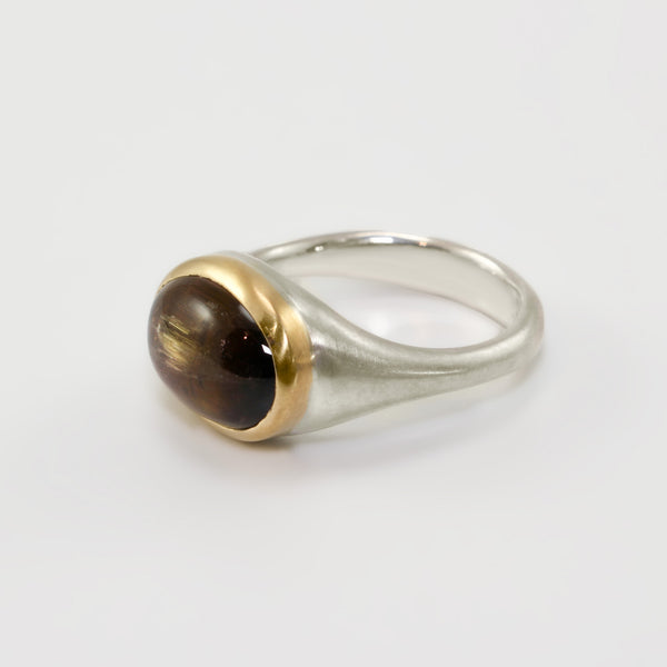 Olive Green Tourmaline Ring