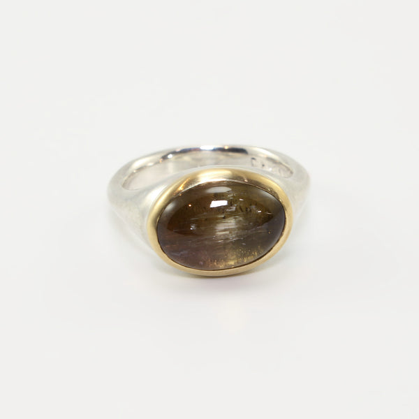 Olive Green Tourmaline Ring