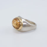 Cabochon Rutilated Quartz Ring