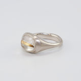 Golden Line Rutilated Quartz Ring