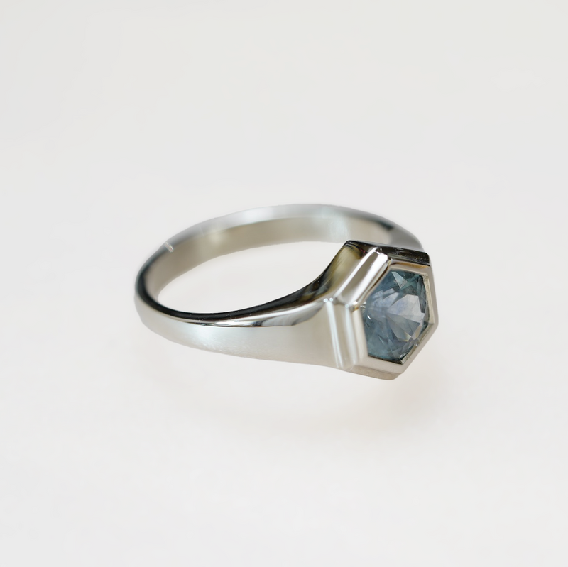 Montana Sapphire Hexagon Ring