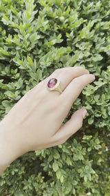 Watermelon Tourmaline Ring