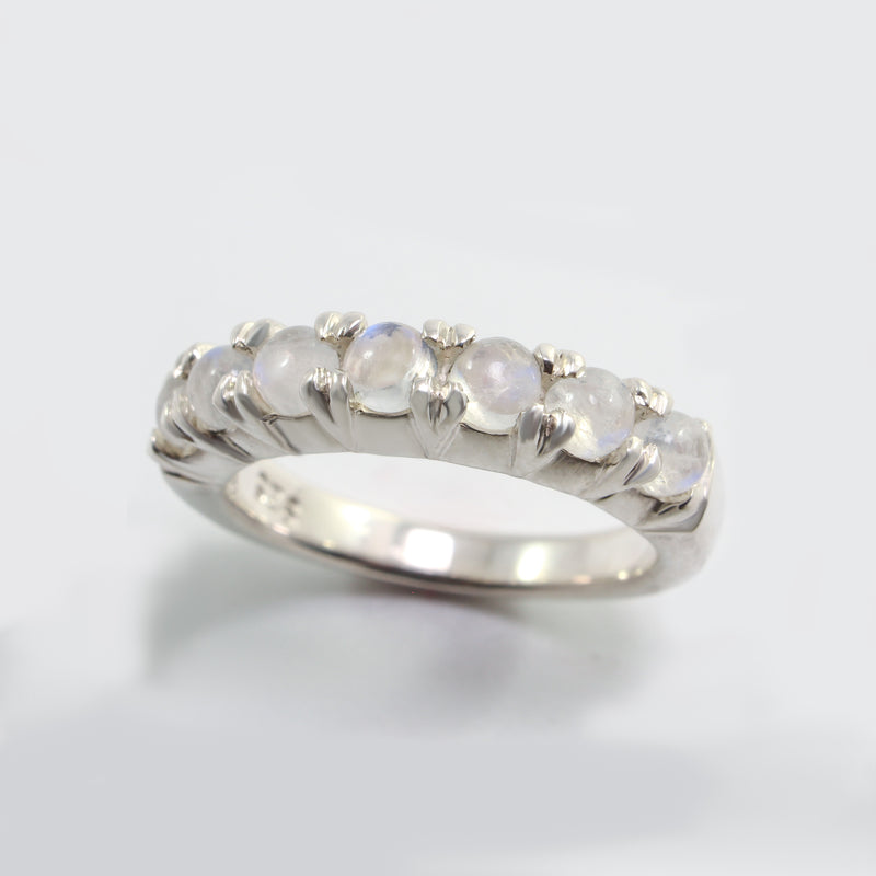 Moonstone Row Ring