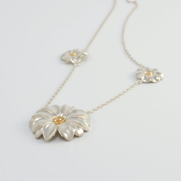 Triple Flower Necklace