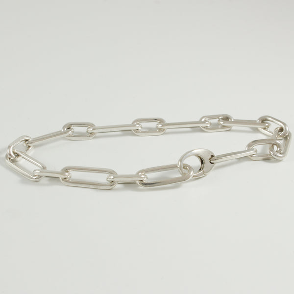 Sterling Silver Solid Chain Link Necklace