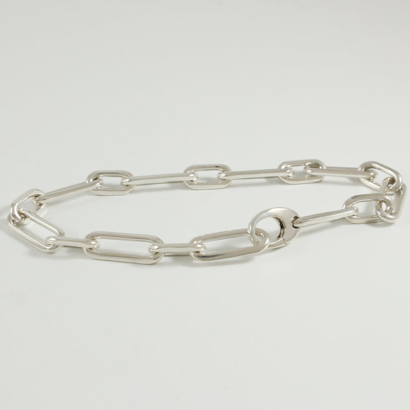 Sterling Silver Solid Chain Link Necklace