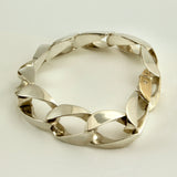 Sterling Silver Solid Curb Bracelet 16mm