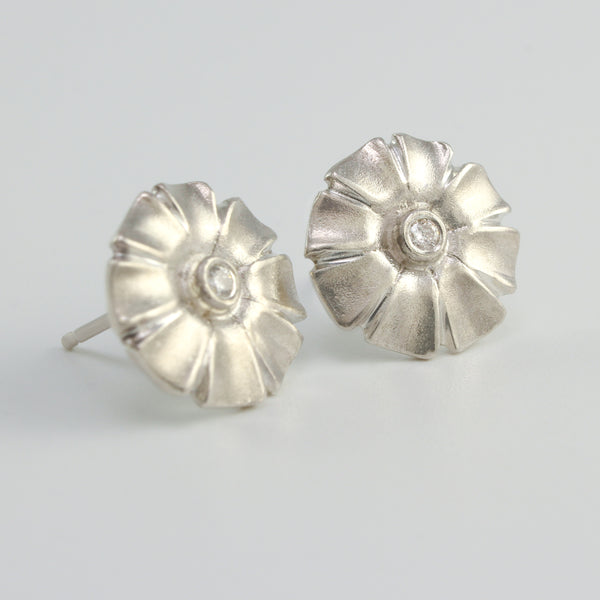 Diamond Flower Earrings