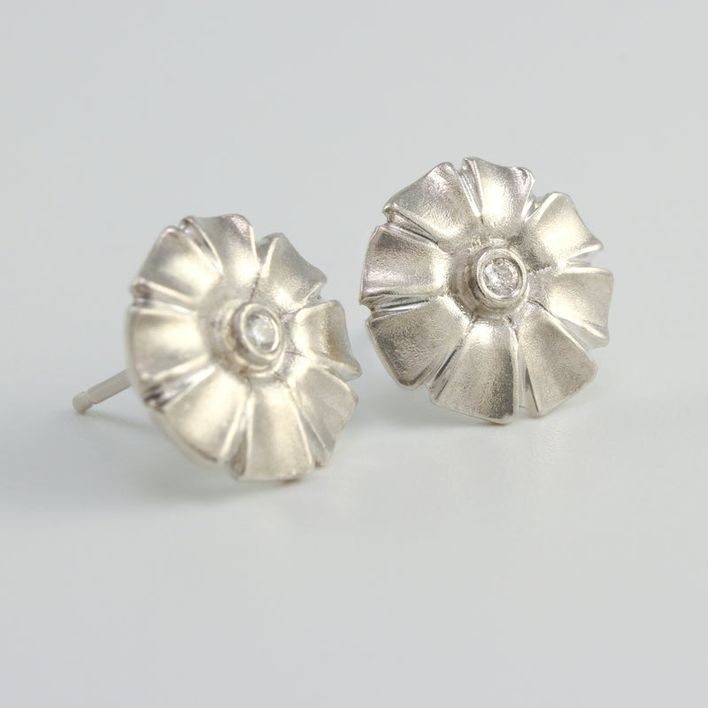 Diamond Flower Earrings