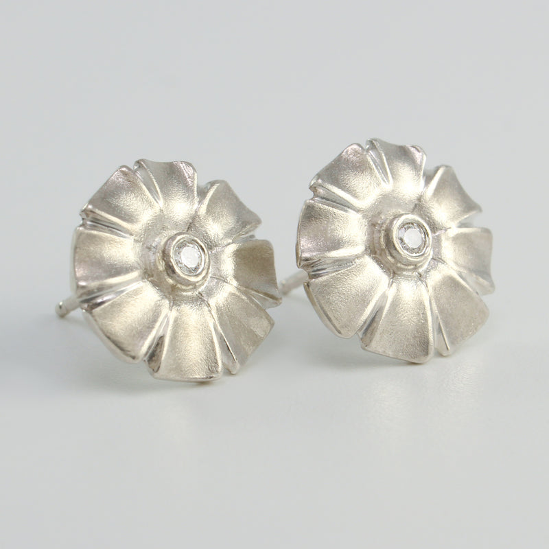 Diamond Flower Earrings