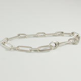 Sterling Silver Solid Chain Link Bracelet