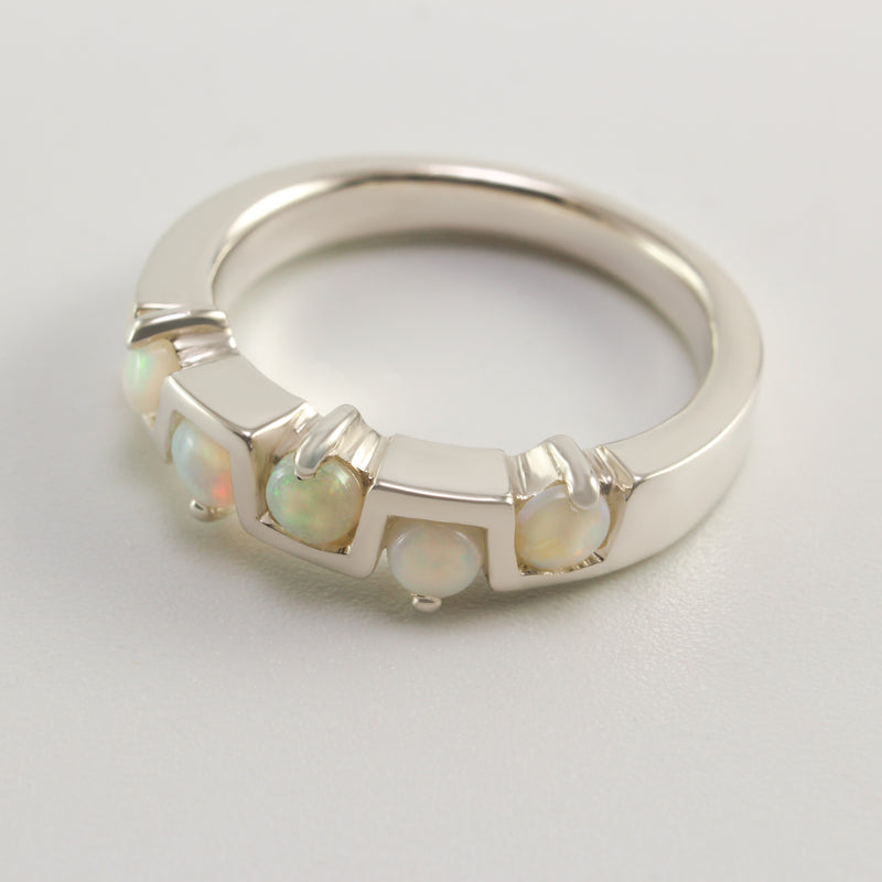 Meander Opal Ring