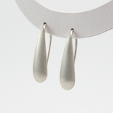 Silver Teardrop Earrings with 14k White Gold Wire