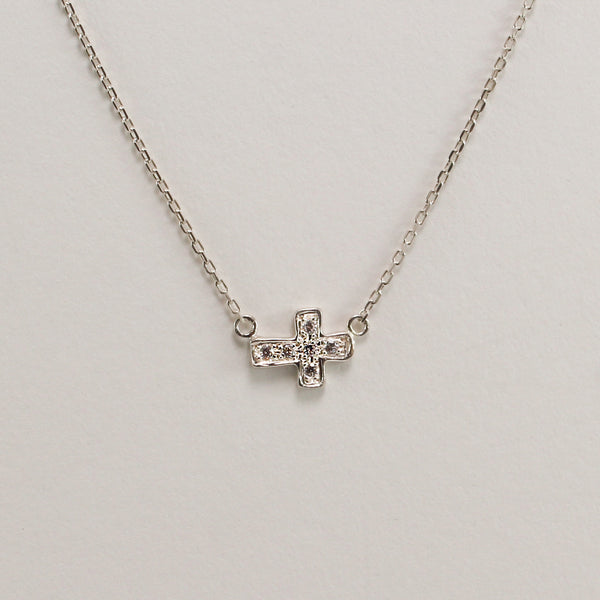 Sterling Silver Cross CZ Pendant