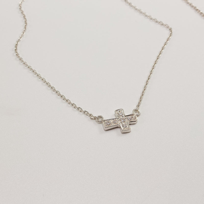 Sterling Silver Cross CZ Pendant