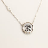 Mother of Pearl Carved Om Sign Pendant