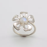 Flower Moonstone Ring