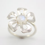 Flower Moonstone Ring