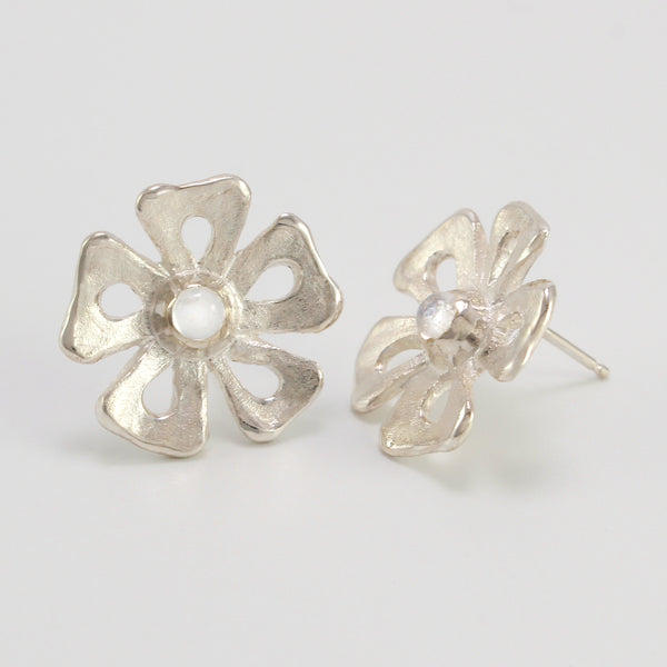 Flower Moonstone Earrings