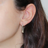 14K White Gold Teardrop Earrings