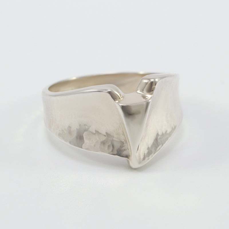 Hammered Triangle Fold Ring